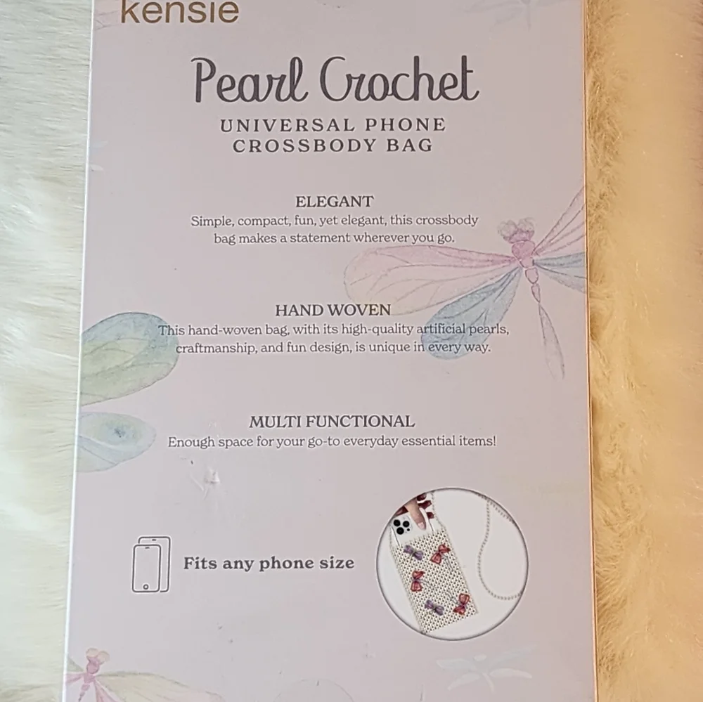 Kensie Pearl Crochet Universal Phone Crossbody Bag